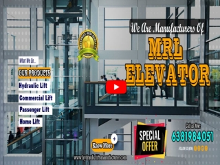 MRL Elevator Manufacturers Chennai