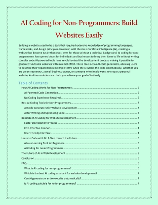 ai coding for non programmers build