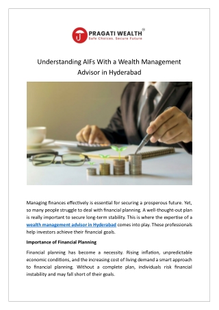 Understanding AIFs With a Wealth Management Advisor in Hyderabad