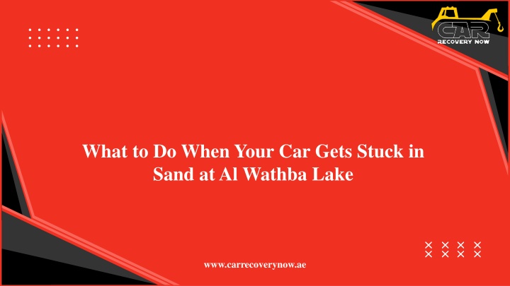 what to do when your car gets stuck in sand