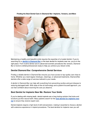 Veneer Dentist in Diamond Bar