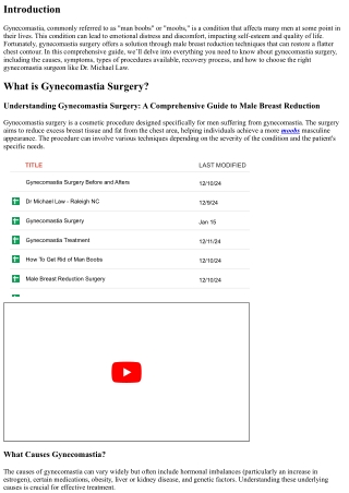Understanding Gynecomastia Surgery: A Comprehensive Guide to Male Breast Reducti