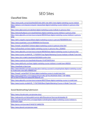 SEO Sites