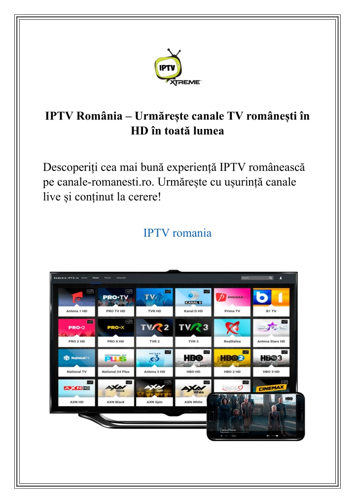 iptv rom nia urm re te canale