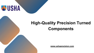 High-Quality Precision Turned Components | Usha Precision