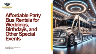 Affordable Party Bus Rentals for Weddings, Birthdays, and Other Special Events