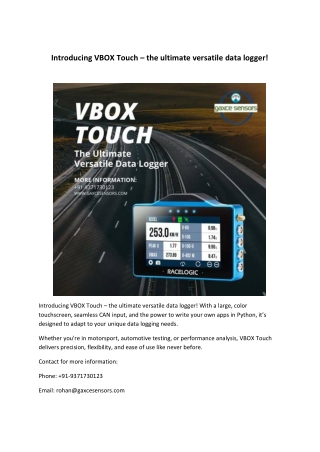 introducing vbox touch the ultimate versatile