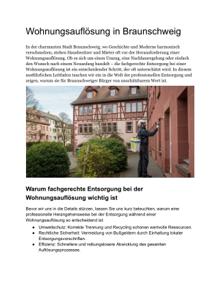 wohnungsaufl sung in braunschweig