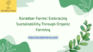 korakkar farms embracing sustainability through