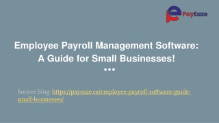 Employee Payroll Management Software: A Small Business Guide!