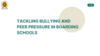 tackling bullying and peer pressure in boarding