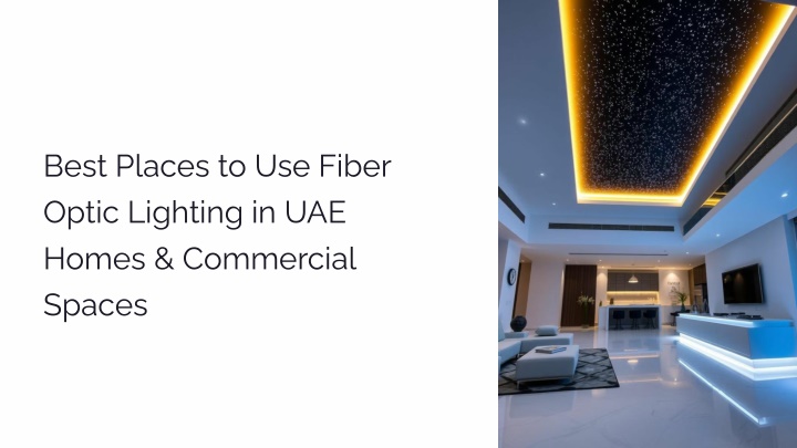 best places to use fiber optic lighting