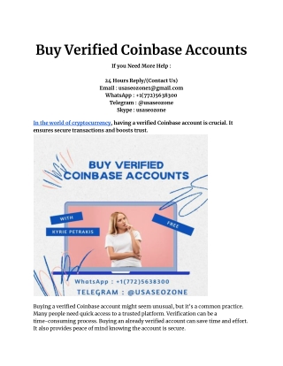 Buy Verified Coinbase Accounts