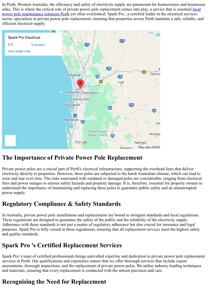 in perth western australia the efficiency