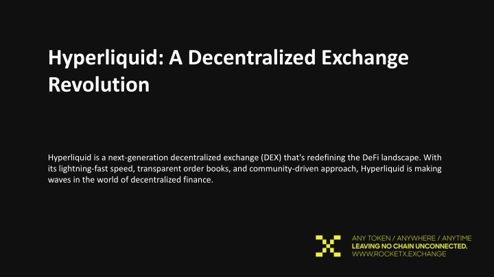 hyperliquid a decentralized exchange revolution