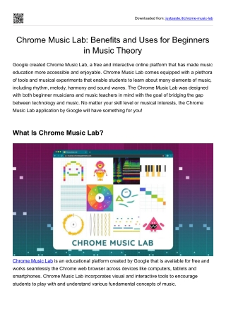What Is Chrome Music Lab