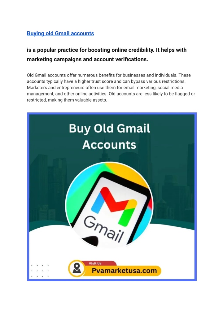 buying old gmail accounts