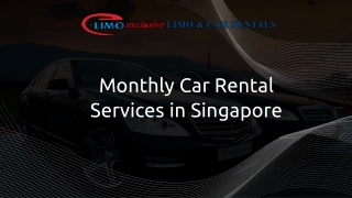 Monthly Car Rental Services in Singapore