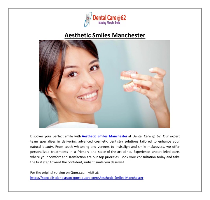 aesthetic smiles manchester