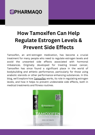 How Tamoxifen Can Help Regulate Estrogen Levels & Prevent Side Effects