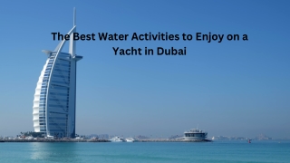the best water activities to enjoy on a yacht