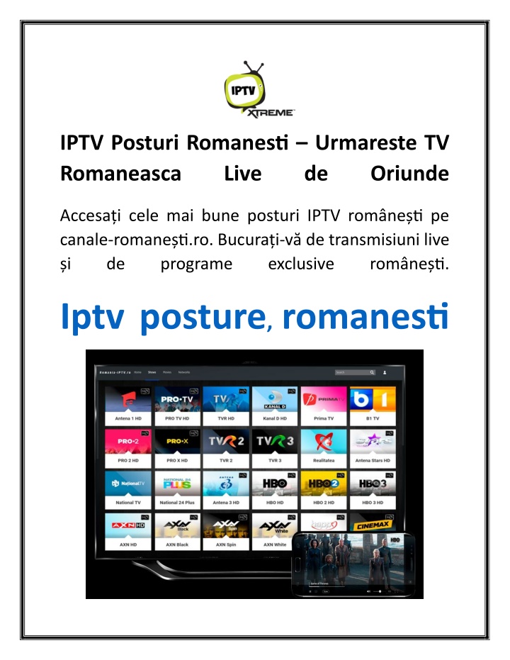 iptv posturi romanesti urmareste tv romaneasca