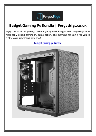 budget gaming pc bundle forgedrigs co uk