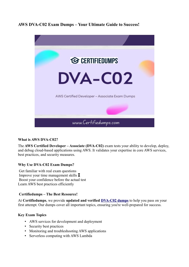 aws dva c02 exam dumps your ultimate guide