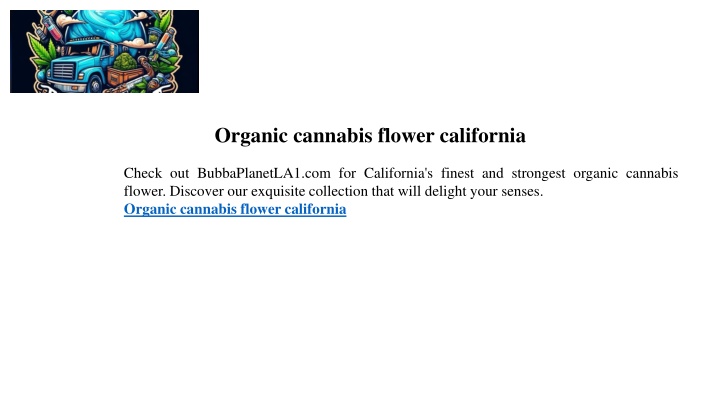 organic cannabis flower california