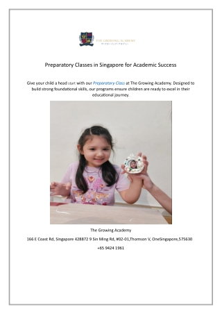 Preparatory Classes in Singapore for Academic Success