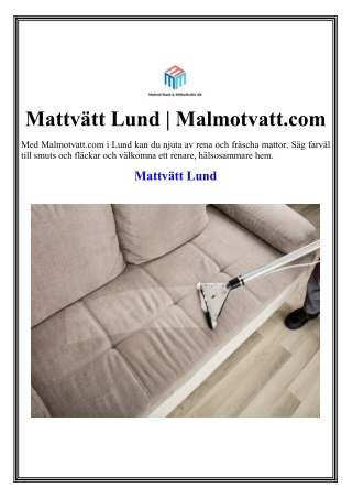 Mattvätt Lund | Malmotvatt.com