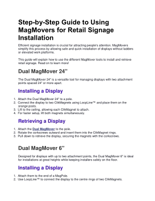 Step-by-Step Guide to Using MagMovers for Retail Signage Installation