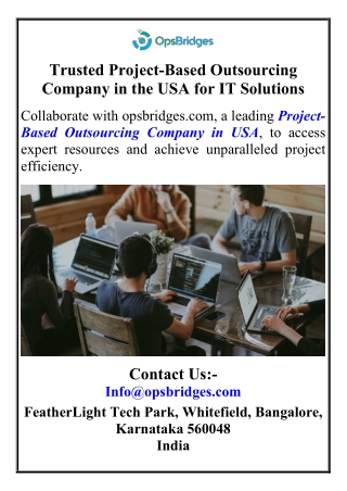 Trusted Project-Based Outsourcing Company in the USA for IT Solutions