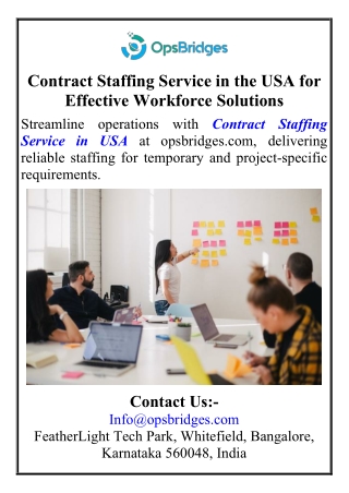 Contract Staffing Service in the USA for Effective Workforce Solutions