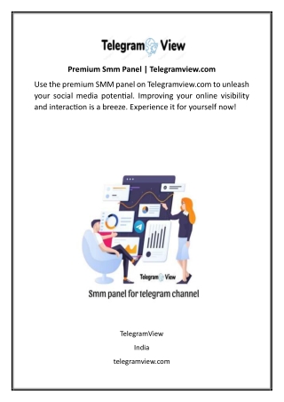 premium smm panel telegramview com