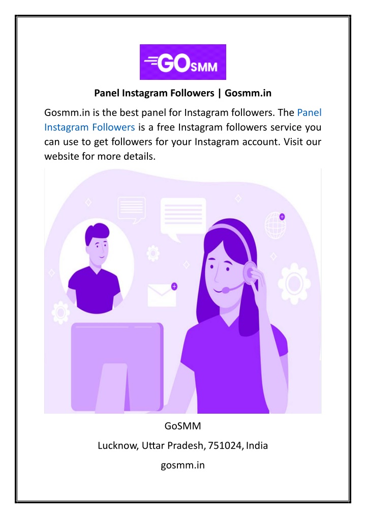 panel instagram followers gosmm in