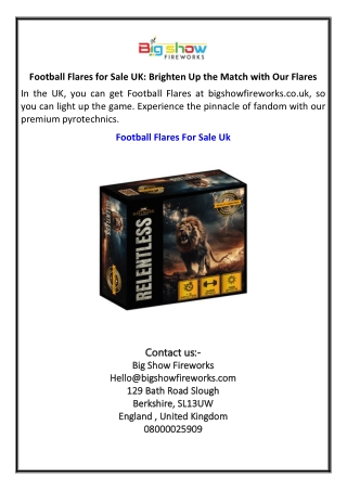 Football Flares for Sale UK: Brighten Up the Match with Our Flares