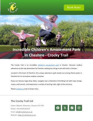 Incredible Children's Amusement Park in Cheshire - Crocky Trail