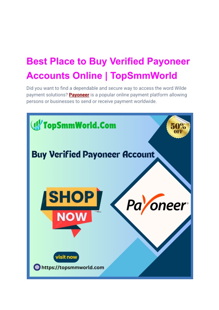 best place to buy verified payoneer accounts