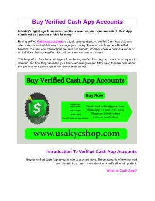 Buy Verified Cash App Accounts