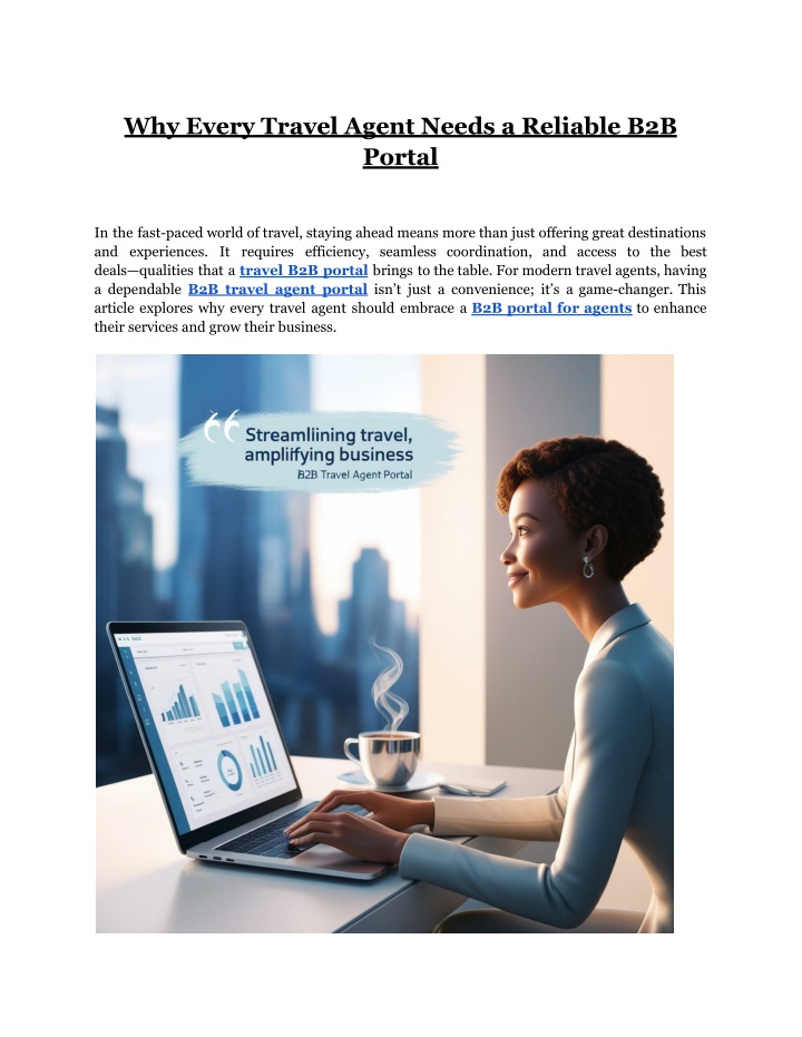 why every travel agent needs a reliable b2b portal