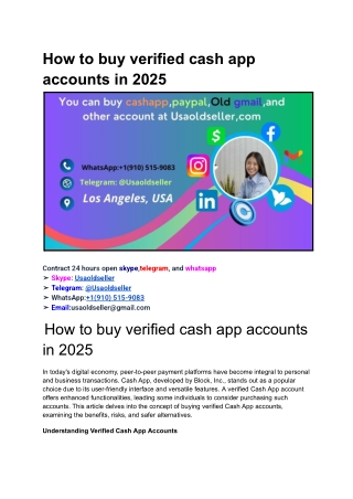 How to buy verified cash app accounts in 2025