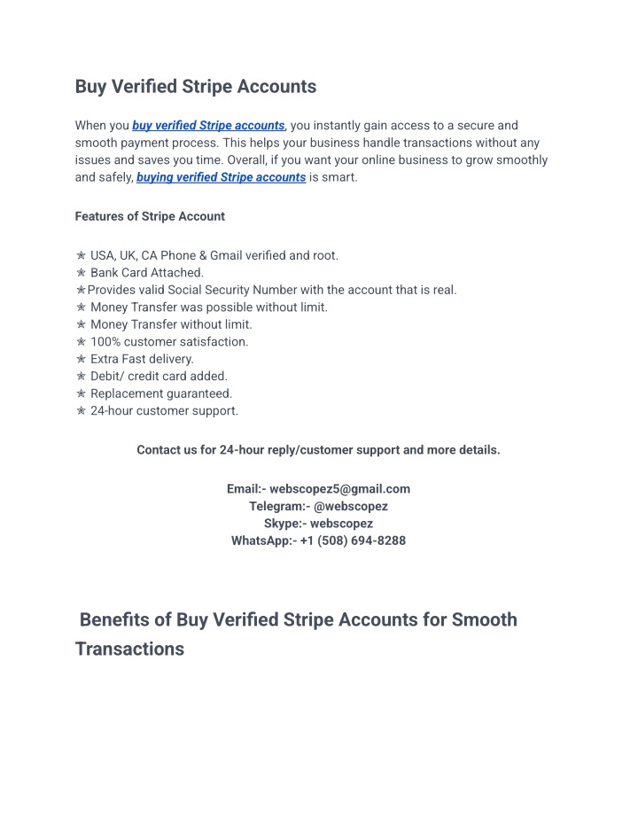 buy verified stripe accounts