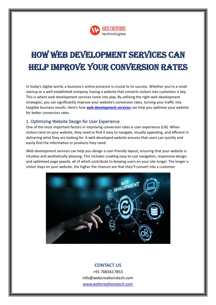 how web development services