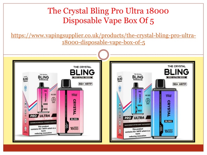 the crystal bling pro ultra 18000 disposable vape