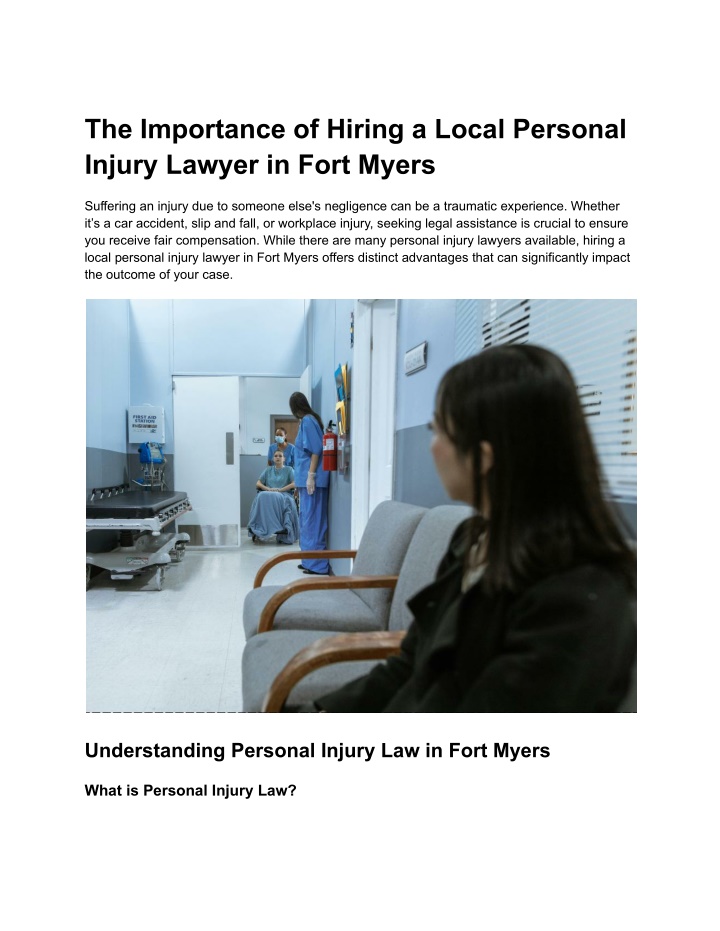 the importance of hiring a local personal injury