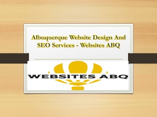 Albuquerque Website Design And SEO Services - Websites ABQ