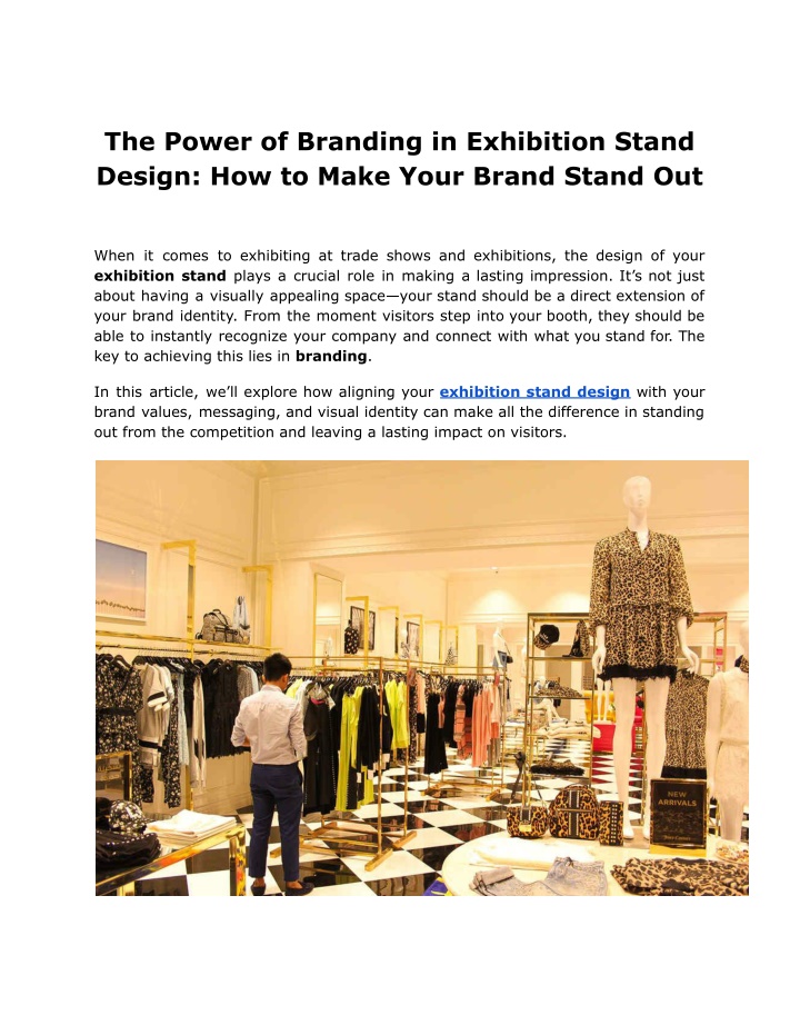 the power of branding in exhibition stand design