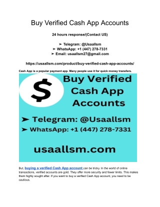 Buy Verified Cash App Accounts