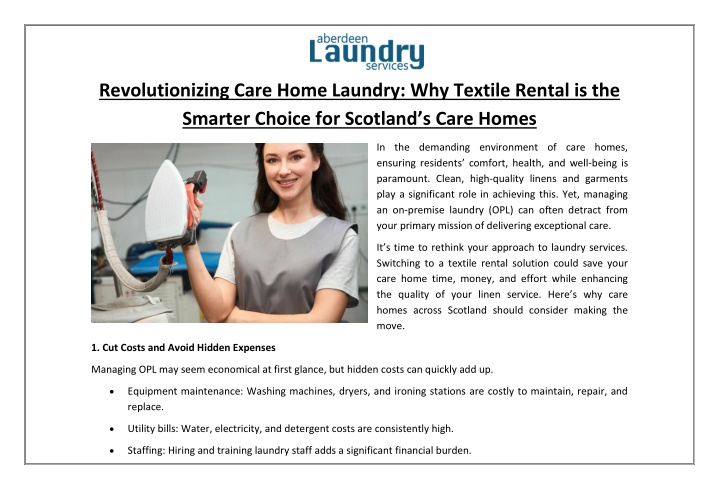 revolutionizing care home laundry why textile